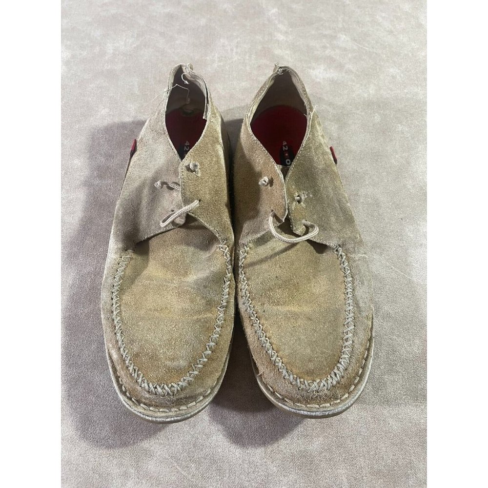 Oliberte Africa Mens Oxford Leather Shoes Map Sole Suede Leather Tan EU 42
